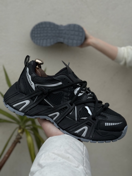 کتونی اسپرت BALENCIAGA دو تیکه مشکی طوسی