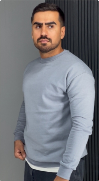 دورس سه نخ پنبه رنگ طوسی