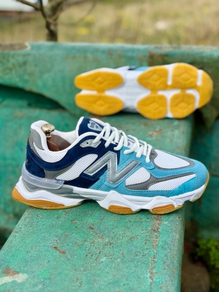 کتونی اسپرت سایز بزرگ New balance 9060 سفید آبی