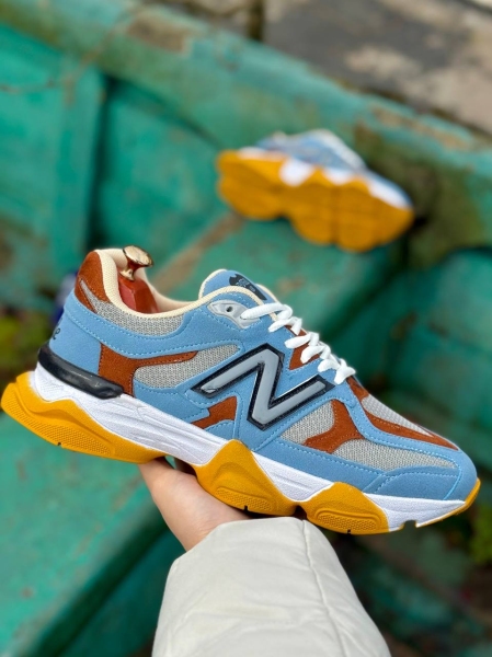 کتونی اسپرت نیوبالانس 9060 آبی قهوه ای کرم