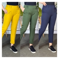 شلوار تک جیب نما سرمه ای/خردلی/زیتونی