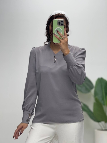 شومیز الیزه یقه 3دکمه