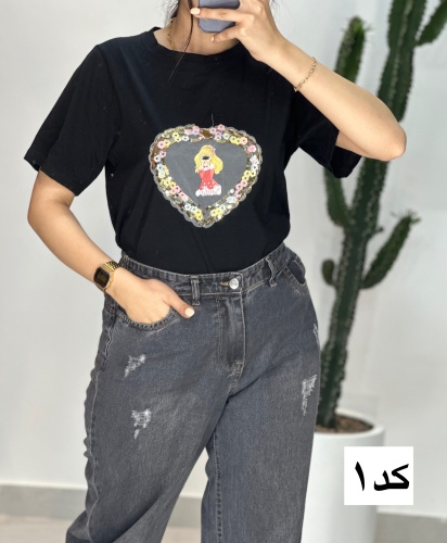 تیشرت طرحدار پولکی