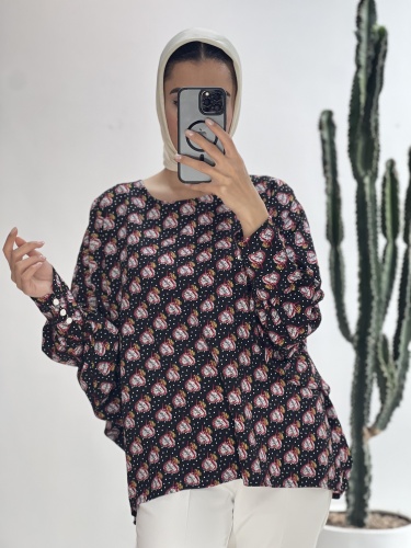 شومیز کیمونو طرحدار فلور