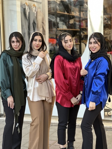 شومیز پیراهنی ساتن