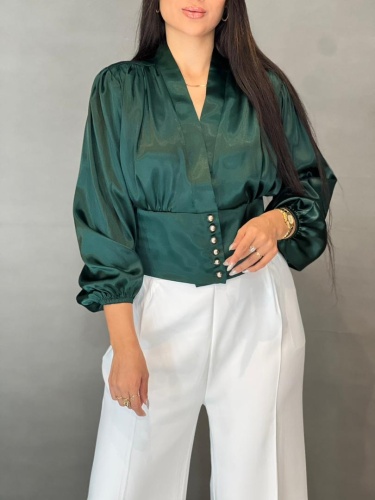 شومیز جلو دکمه چپ و راستی