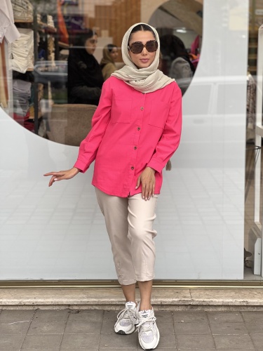 مانتو کتان 2جیب