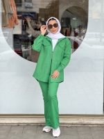 ست مانتو شلوار کتان پنبه