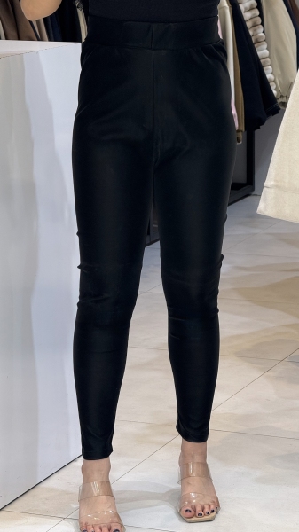 شلوار لگ چرم براق