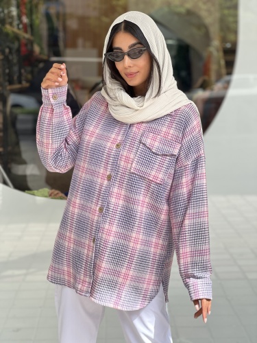 پالتو چهارخونه جلودکمه