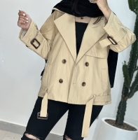 ترنچ کت یقه انگلیسی4دکمه الشن