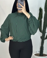 شومیز الیزه راه راه کمرگره