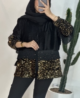 مانتو پولکی ریش دار