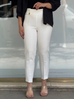 شلوار مازراتی کمر دکمه طلایی