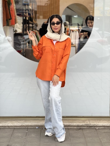 مانتو داکرون شومیزی رنگی