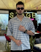 پیراهن لینن آبی آسمانی