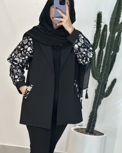 مانتو ترکیبی مازراتی ژاکارد