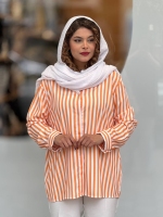 شومیز الیزه راه راه یقه دار