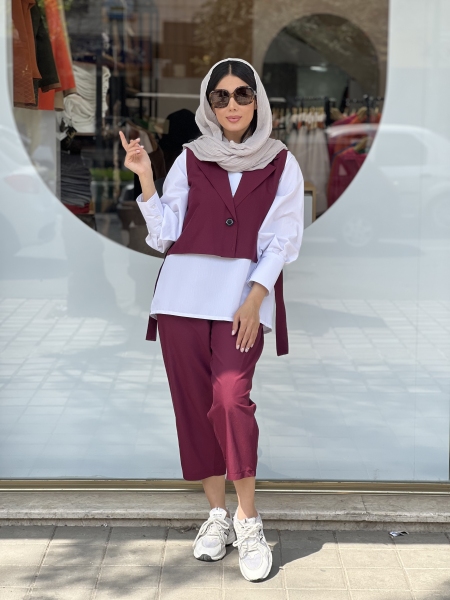 ست جلیقه شلوار داکرون