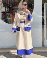 کت دامن ترکیبی لینن داکرون