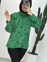 شومیز گورخری جلودکمه