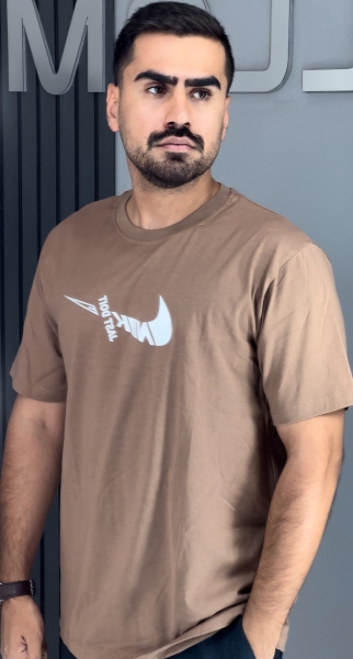 تی شرت لش amiri قهوه ای