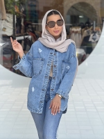 مانتو جین بغل هلالZARA