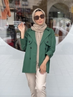 مانتو آستین پاکتی 6دکمه