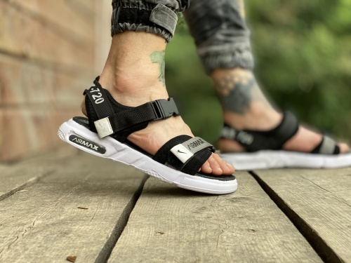 صندل نایک ایر مکس مشکی طوسی کف سفید