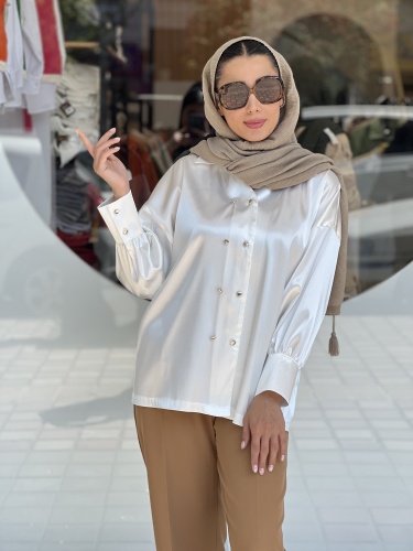 شومیز ساتن8 دکمه