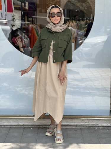 کت دامن شومیزی لینن