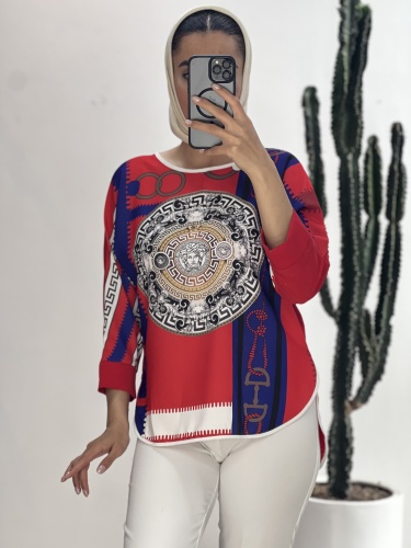 شومیز نوار سفید ورساچ