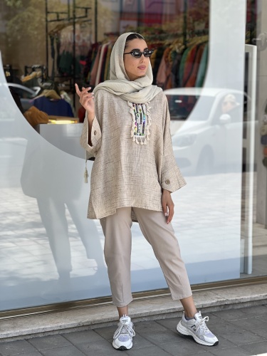 کفتان کوتاه یقه پولکی