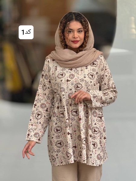 مانتو جلو بسته عروسکی طرحدار