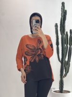 شومیز طرح گلبرگ کیمونو