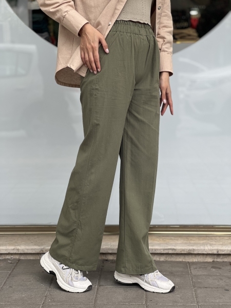 شلوار نیم بگ لیننap