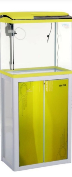 آکواریوم کامل با پایه مدل HX-520F برند sea star رنگ زرد