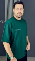 تیشرت قواره لش ماکان سبز ( پشت و رو چاپ )