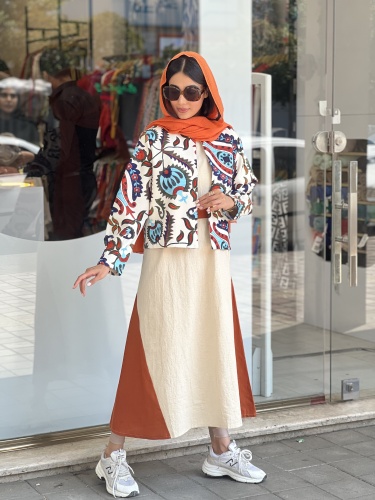 ست 2تیکه گل اناری