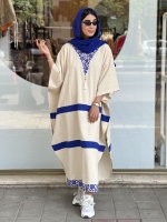 کفتان یقه منگوله دار گلدار