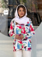 شومیز آبرنگی دکمه مخفی