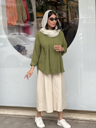 مانتو یقه ایستاده لمه