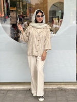 مانتو شومیزی آستین3رب لمه