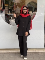 ست بغل چاک مشکی دلتا