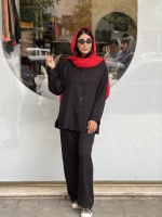 ست راه راه لمه مشکی