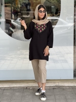 کفتان یقه گلدوزی منگوله دار