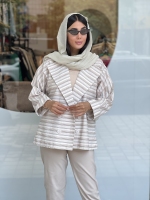 کت راه راه 4 دکمه