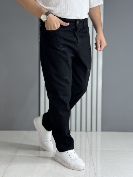 شلوار مام فیت مشکی