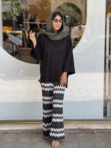 مانتو یقه2دکمه مراکشی