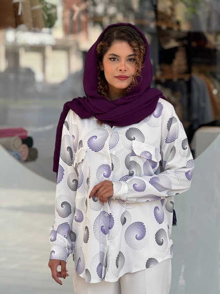 شومیز جیب نما توپی دکمه دار